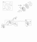 Blower Housing Flywheel Rewind Starter Diagram and Parts List for  Briggs and Stratton Engine